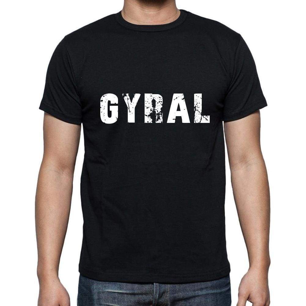 Gyral Mens Short Sleeve Round Neck T-Shirt 5 Letters Black Word 00006 - Casual