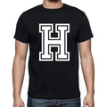 H Men's Short Sleeve Round Neck T-shirt 00177