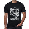 Hairdressers, Real Men Love Hairdressers Men's T shirt Black Birthday Gift 00538