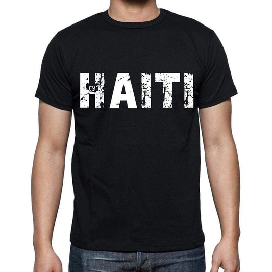 Haiti T-Shirt For Men Short Sleeve Round Neck Black T Shirt For Men - T-Shirt