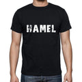 hamel Men's Short Sleeve Round Neck T-shirt , 5 letters Black , word 00006