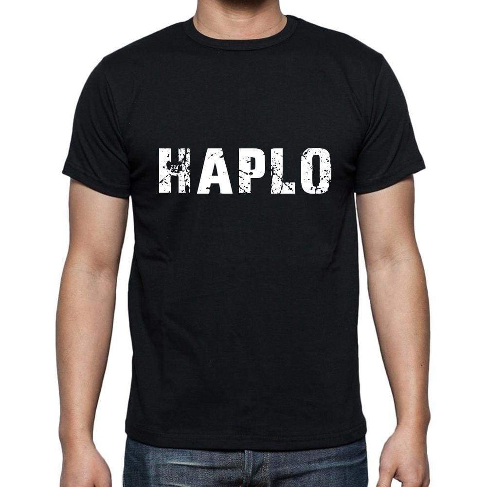 Haplo Mens Short Sleeve Round Neck T-Shirt 5 Letters Black Word 00006 - Casual