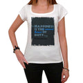Happiness is the natural flower of duty, White Women's T-shirt, 100% cotton 00168
