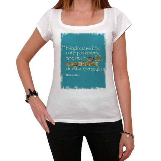 Happiness Resides White Womens T-Shirt 100% Cotton 00168