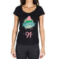 Happy Bday To Me 91 Womens T-Shirt Black Birthday Gift 00467 - Black / Xs - Casual