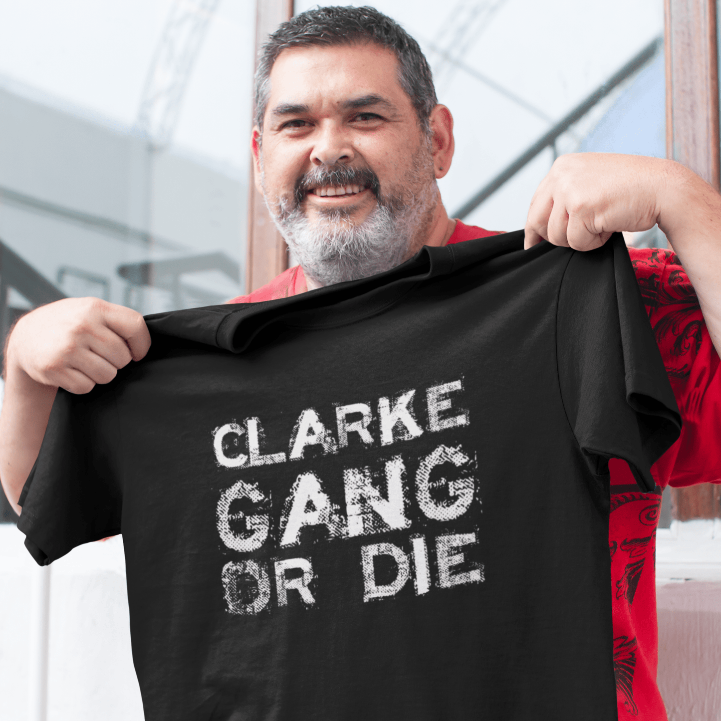 CLARKE Family Gang Tshirt, Men's Tshirt, Black Tshirt, Gift T-shirt 00033