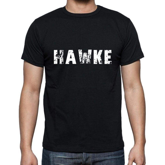 Hawke Mens Short Sleeve Round Neck T-Shirt 5 Letters Black Word 00006 - Casual