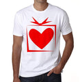 Heart Box Herren-T-Shirt, Weiß, 100 % Baumwolle 00156