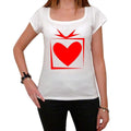 Boîte Coeur, Tshirt, T-shirt Femme Blanc 00157