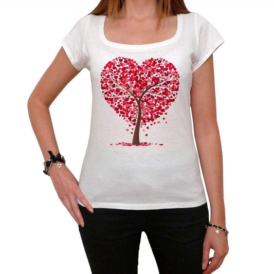 Heart Tree Transparent Tshirt White Womens T-Shirt 00157