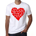 Hearts for Valentine's Day Men's tee, White, 100% Cotton 00156