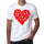 Hearts For Valentines Day Mens Tee White 100% Cotton 00156