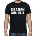 Heaven And Hell , white letters, Men's Short Sleeve Round Neck T-shirt 00007