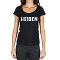 heiden, German Cities Black, Women's Short Sleeve Round Neck T-shirt 00002