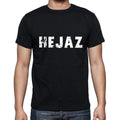 hejaz Men's Short Sleeve Round Neck T-shirt , 5 letters Black , word 00006