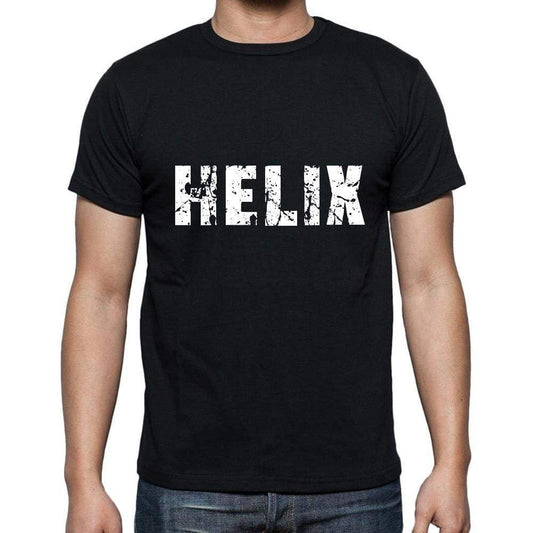 Helix Mens Short Sleeve Round Neck T-Shirt 5 Letters Black Word 00006 - Casual