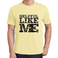 HELPFUL Like me, Pale Yellow, Men's Short Sleeve Round Neck T-shirt 00294