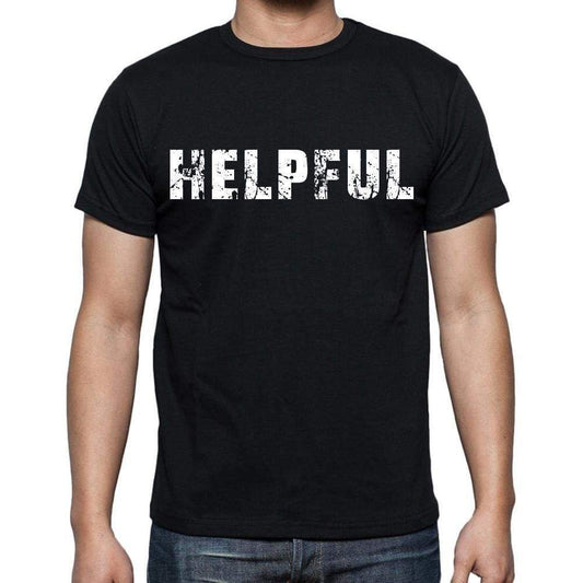 Helpful Mens Short Sleeve Round Neck T-Shirt Black T-Shirt En