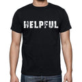 helpful Men's Short Sleeve Round Neck T-shirt , Black T-shirt EN