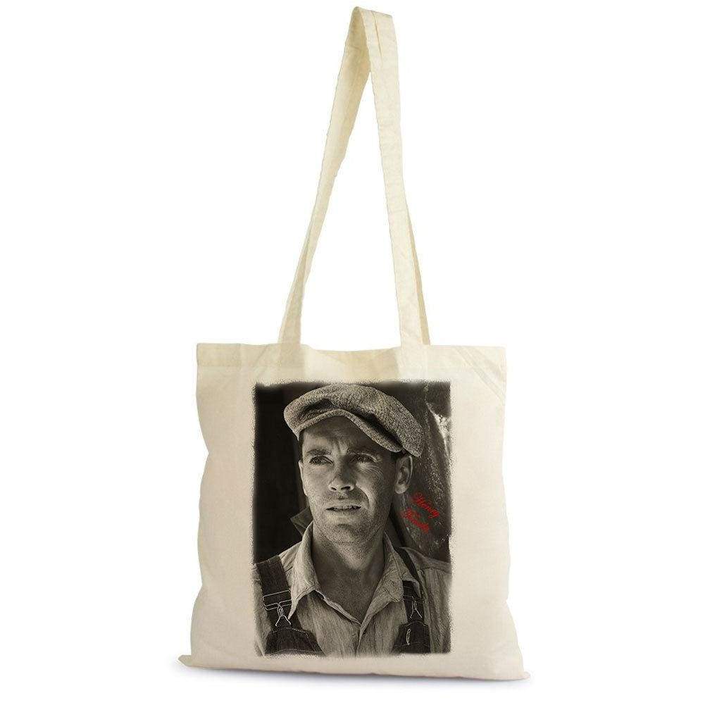 Henry Fonda Tote Bag Shopping Natural Cotton Gift Beige 00272 - Beige / 100% Cotton - Tote Bag