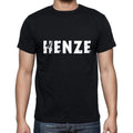 Henze Herren Kurzarm-T-Shirt mit Rundhalsausschnitt, 5 Buchstaben Schwarz, Wort 00006