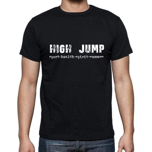 High Jump Sport-Health-Spirit-Success Mens Short Sleeve Round Neck T-Shirt 00079 - Casual