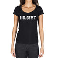 hilgert, German Cities Black, Women's Short Sleeve Round Neck T-shirt 00002