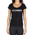 hilzingen, German Cities Black, Women's Short Sleeve Round Neck T-shirt 00002