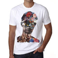 Hipster Romantic Boy Flower Sunglass H Tshirt, Men's tee, White, 100% Cotton 00196