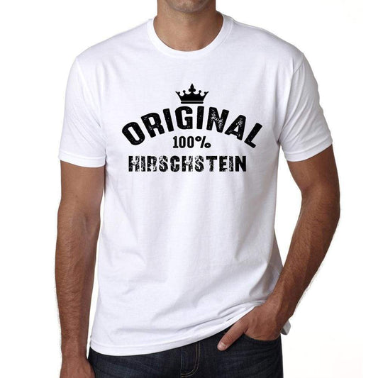 Hirschstein 100% German City White Mens Short Sleeve Round Neck T-Shirt 00001 - Casual