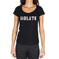 holste, German Cities Black, Women's Short Sleeve Round Neck T-shirt 00002