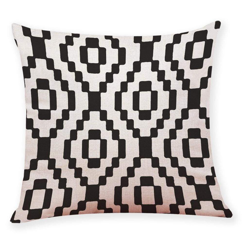 Home Decor Cushion Cover Black And White Geometry Throw Pillowcase Pillow Covers - Ultrabasic