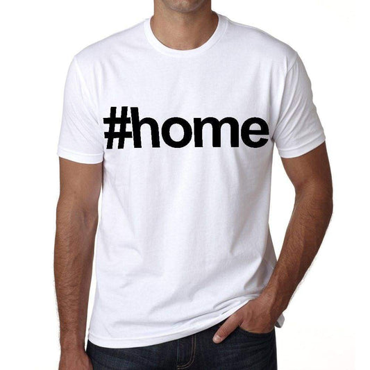 Home Hashtag Mens Short Sleeve Round Neck T-Shirt 00076