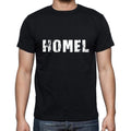 homel Men's Short Sleeve Round Neck T-shirt , 5 letters Black , word 00006
