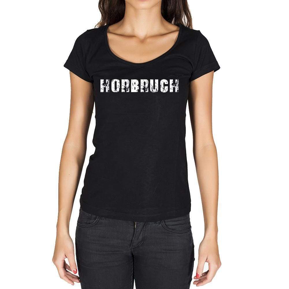 Horbruch German Cities Black Womens Short Sleeve Round Neck T-Shirt 00002 - Casual