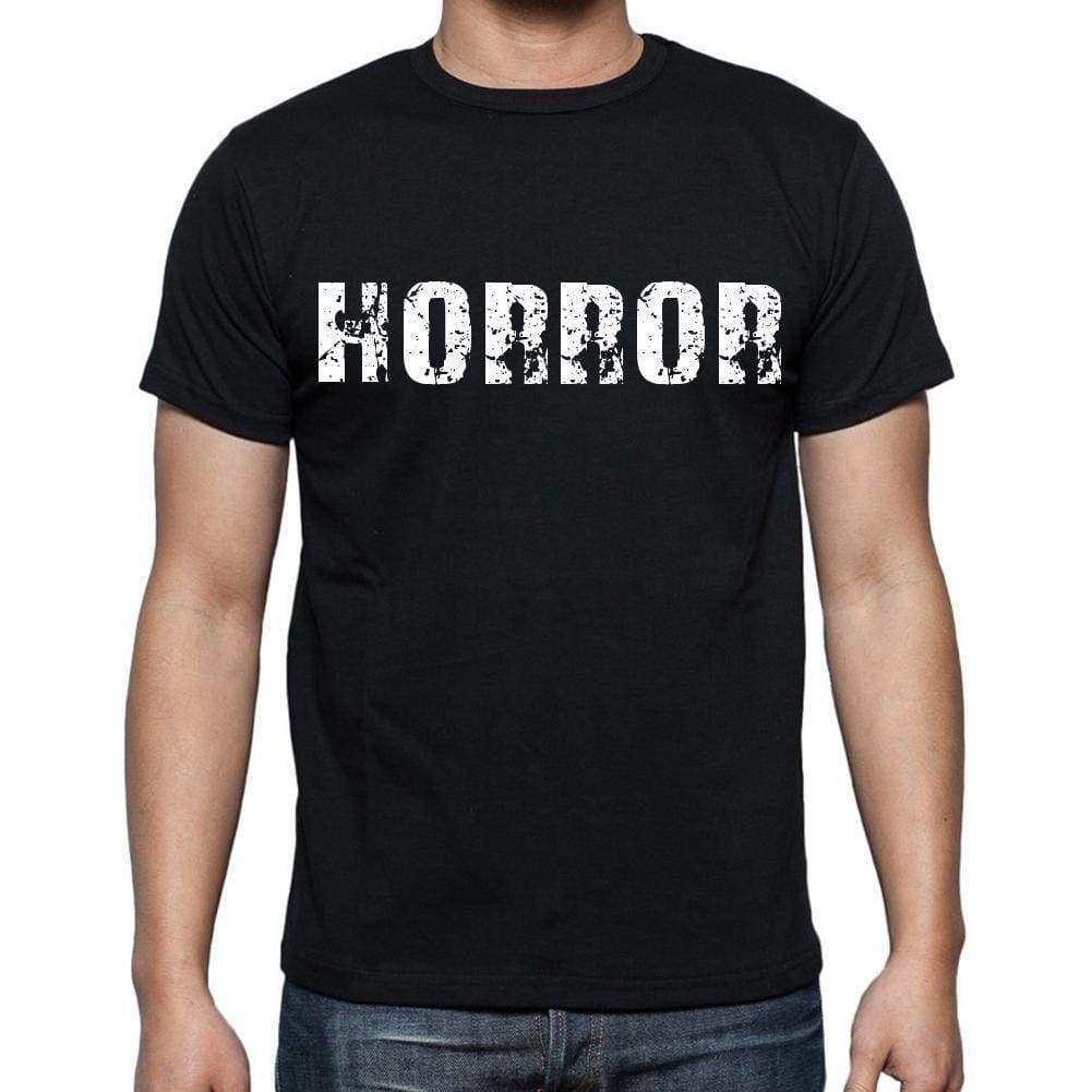 Horror Mens Short Sleeve Round Neck T-Shirt Black T-Shirt En