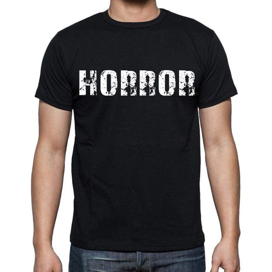 Horror Mens Short Sleeve Round Neck T-Shirt Black T-Shirt En