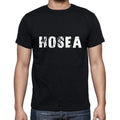 hosea Men's Short Sleeve Round Neck T-shirt , 5 letters Black , word 00006
