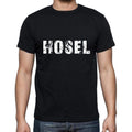 hosel Men's Short Sleeve Round Neck T-shirt , 5 letters Black , word 00006