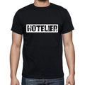 Hotelier t shirt, mens t-shirt, occupation, S Size, Black, Cotton