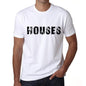 Houses Mens T Shirt White Birthday Gift 00552 - White / Xs - Casual