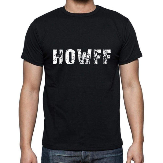 Howff Mens Short Sleeve Round Neck T-Shirt 5 Letters Black Word 00006 - Casual