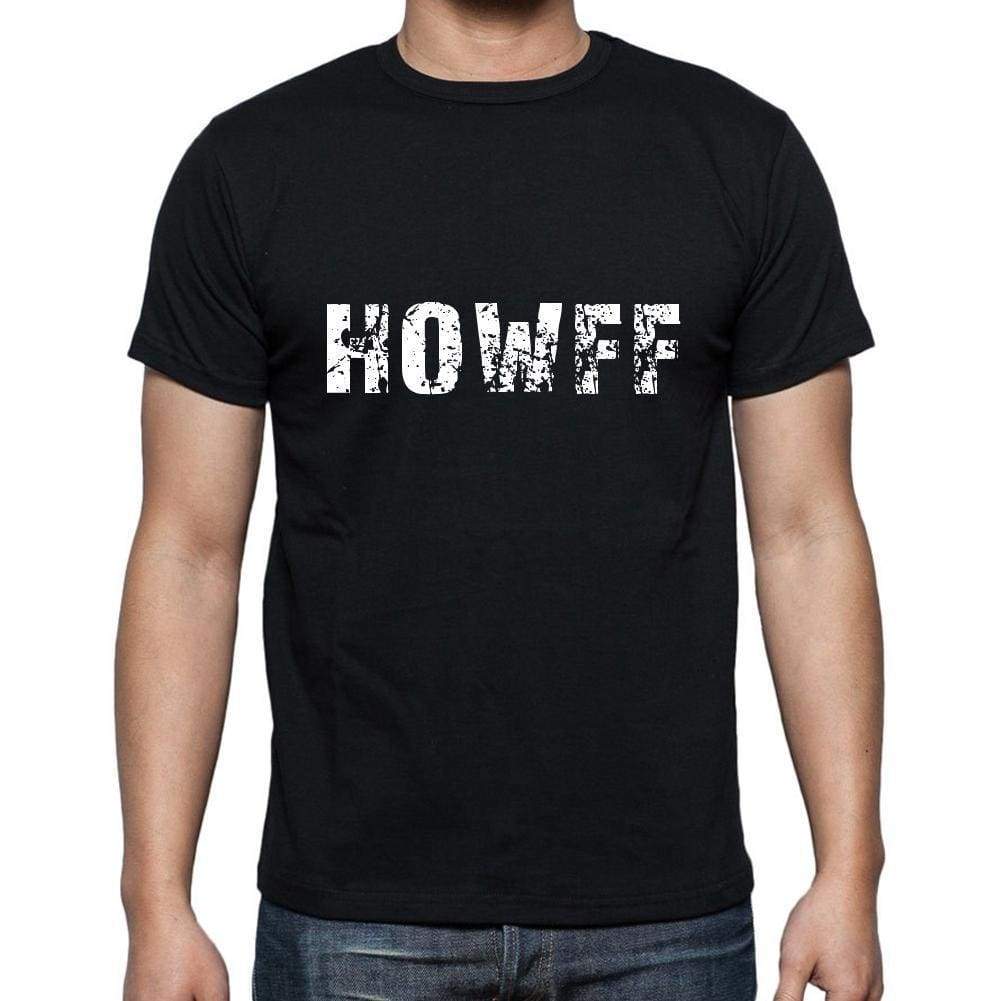 Howff Mens Short Sleeve Round Neck T-Shirt 5 Letters Black Word 00006 - Casual