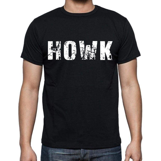 Howk Mens Short Sleeve Round Neck T-Shirt 4 Letters Black - Casual