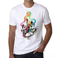 Heulender Wolf, weißes Herren-T-Shirt, 100 % Baumwolle 00187