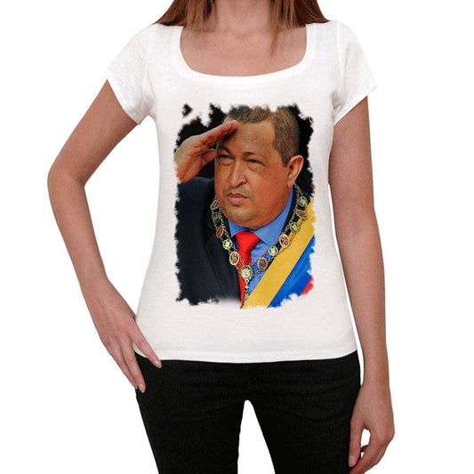 Hugo Chavez Womens T-Shirt White Birthday Gift 00514 - White / Xs - Casual