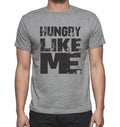 HUNGRY Like me, Grey, Men's Short Sleeve Round Neck T-shirt 00066