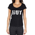 huy, German Cities Black, Women's Short Sleeve Round Neck T-shirt 00002