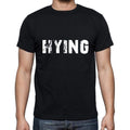 hying Men's Short Sleeve Round Neck T-shirt , 5 letters Black , word 00006