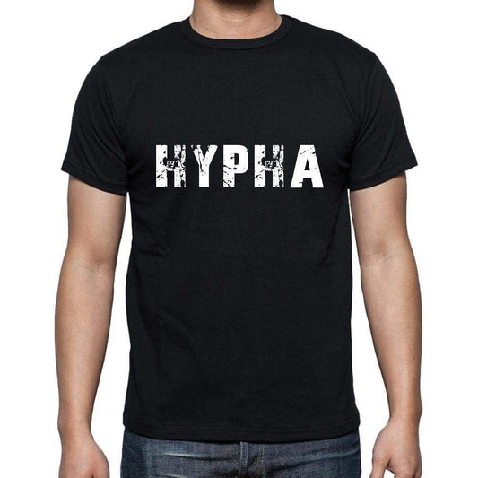 Hypha Mens Short Sleeve Round Neck T-Shirt 5 Letters Black Word 00006 - Casual